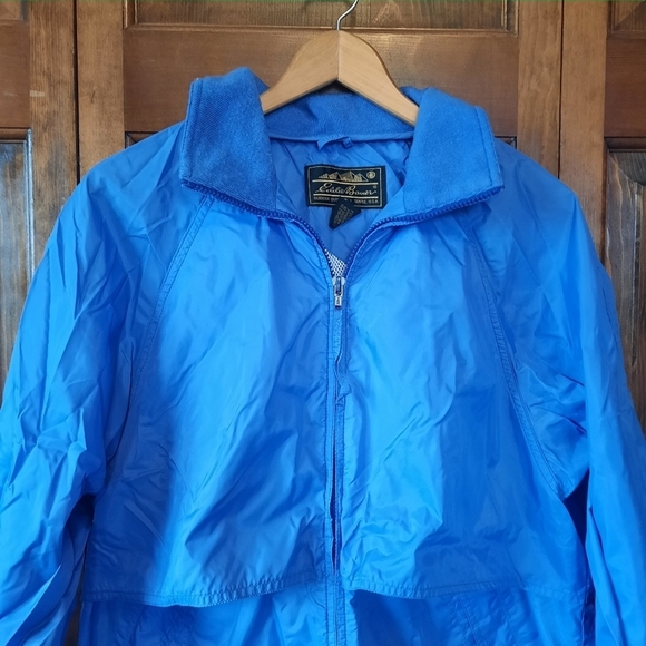 Vintage Eddie Bauer blue lightweight water resistant windbreaker jacket size M - Picture 2 of 14